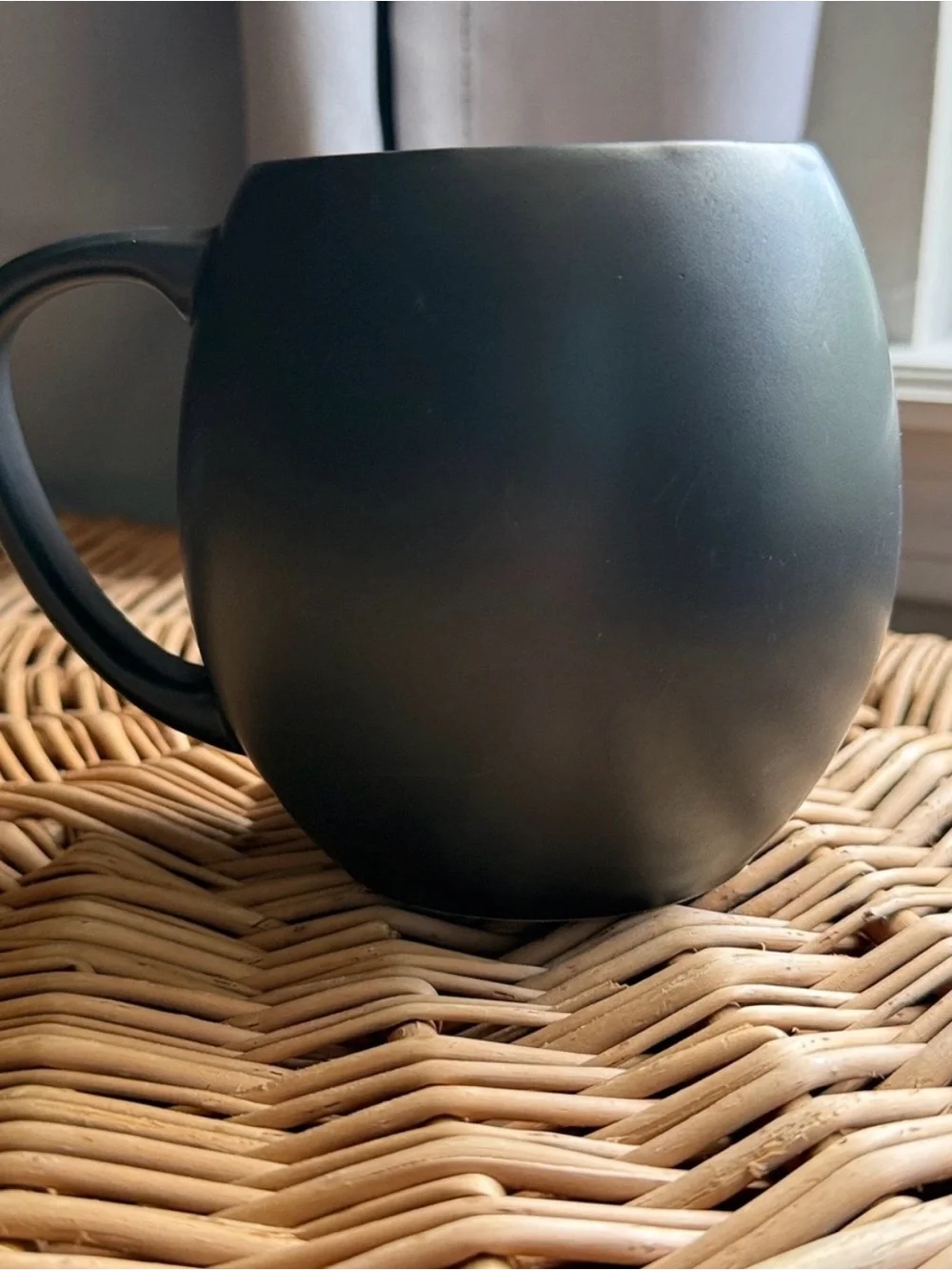 Black Ceramic Mug with Gold Cinderella’s Castle Emblem